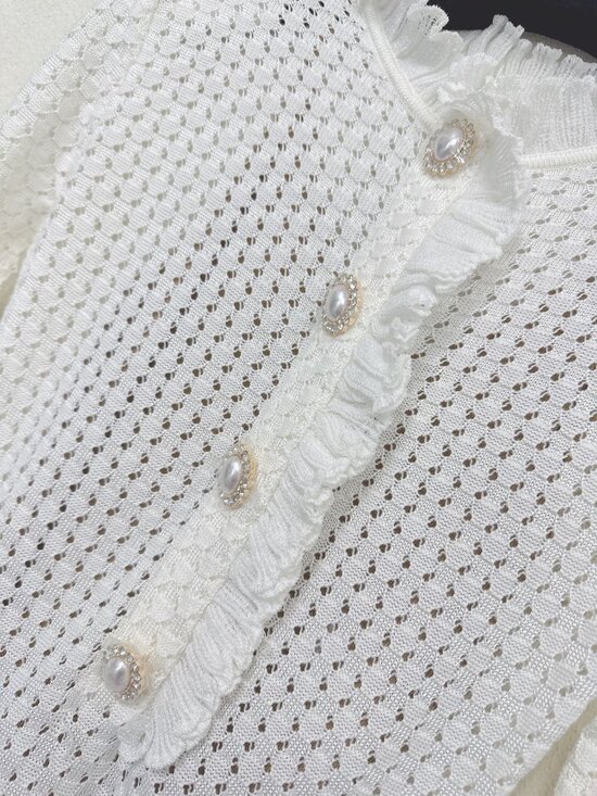 Self-Portrait white knit dress - Picture 9 of 14